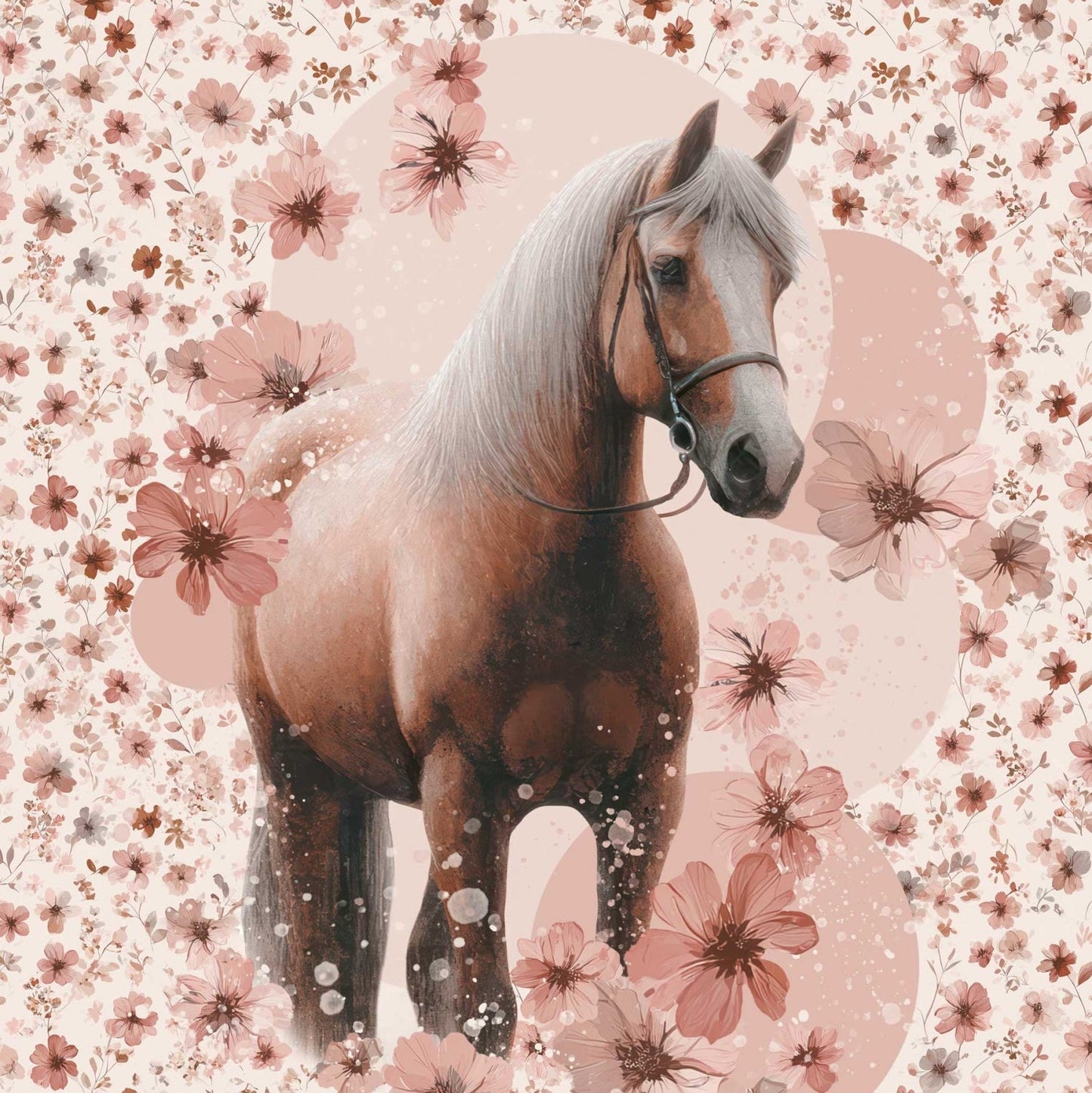 Image avec panneau en maille bouclette 40x50 cm - cavalier pastel 250 g/m² – disponible chez Šarlotes audumi