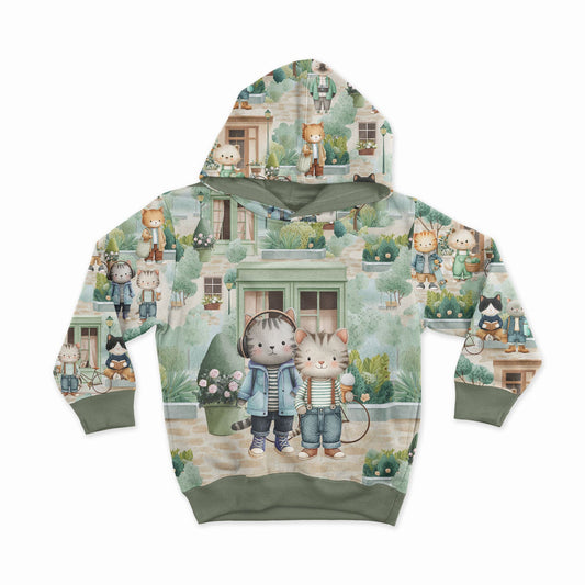 Image of a loop-knit panel 40x50 cm - city cats' walk 250 g/m² – available at Šarlotes audumi