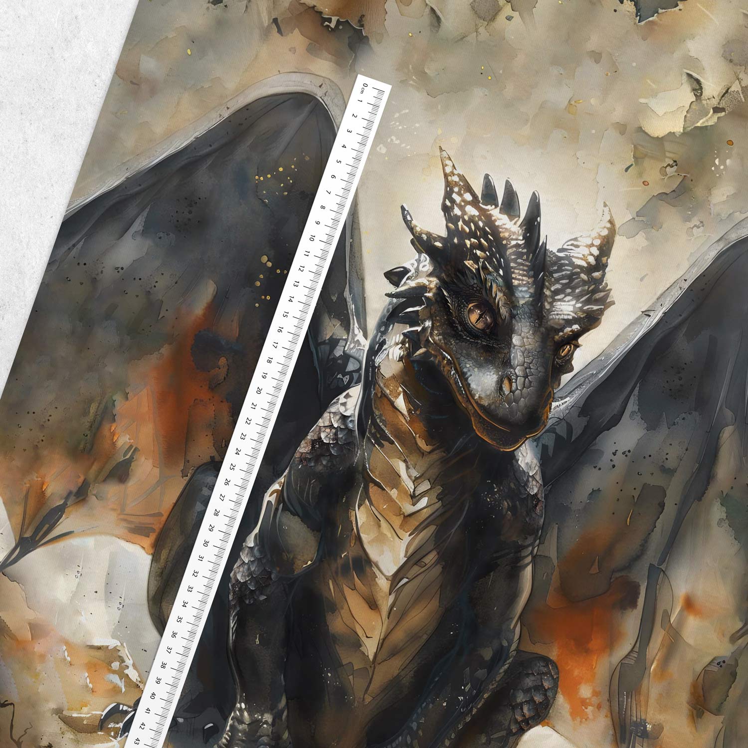 Image with loop-knit panel 40x50 cm - dragon 250 g/m² – available from Šarlotes audumi