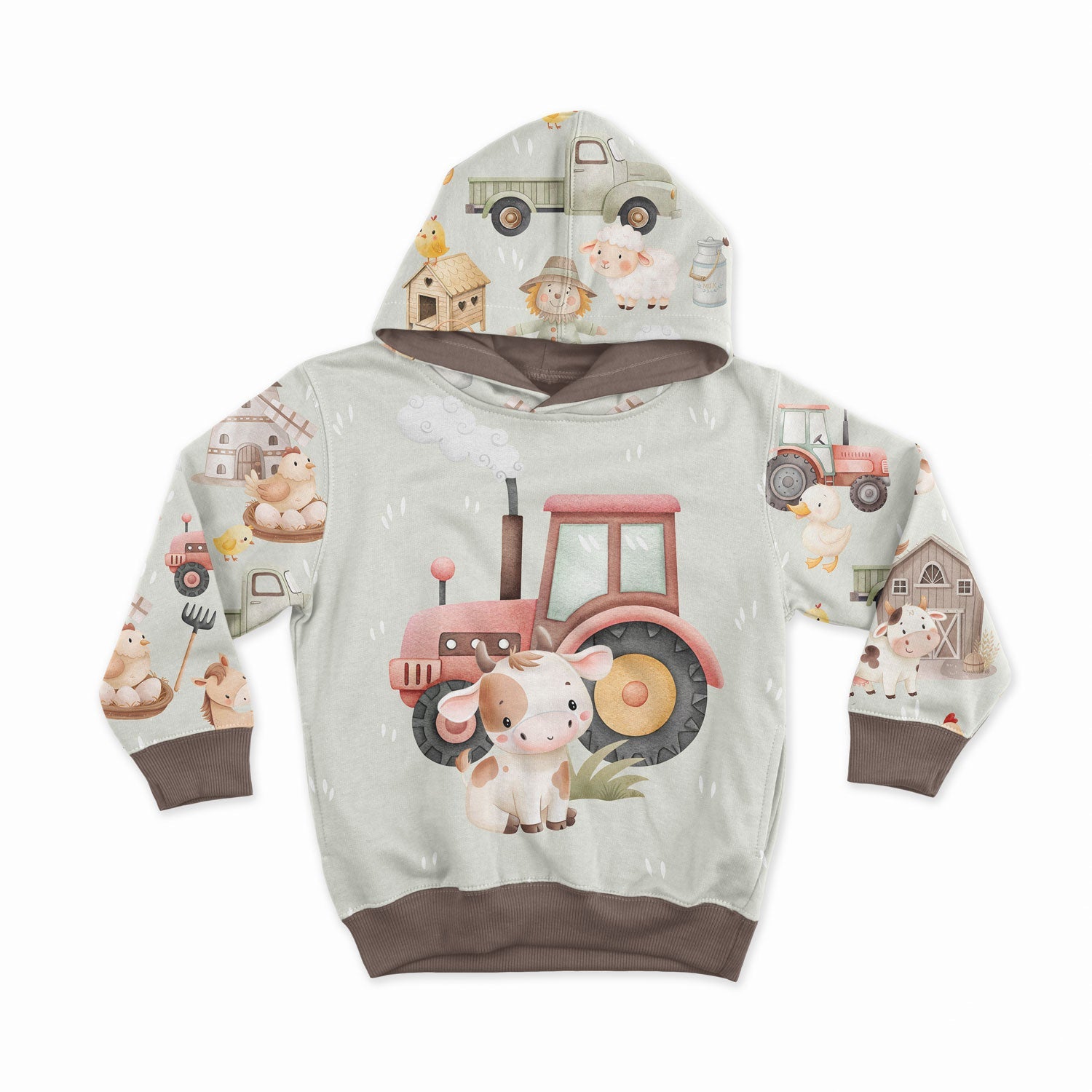 Image avec panneau en jersey bouclettes - le petit veau mignon 250 g/m² | Motif - 04 – disponible chez Šarlotes audumi