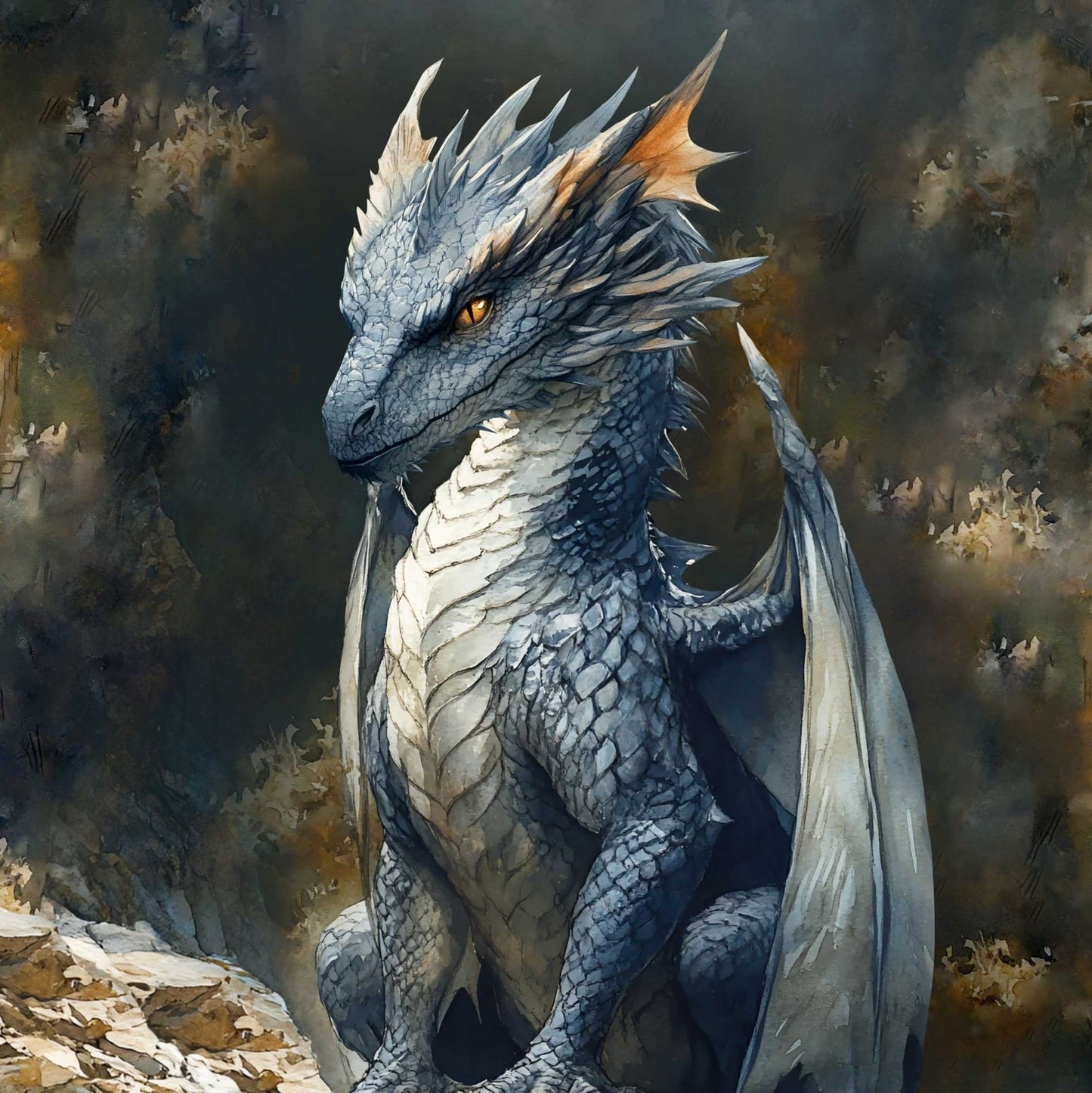 Image avec panneau en jersey bouclé - dragon bleu 250 g/m² | Design - 13 – disponible chez Šarlotes audumi