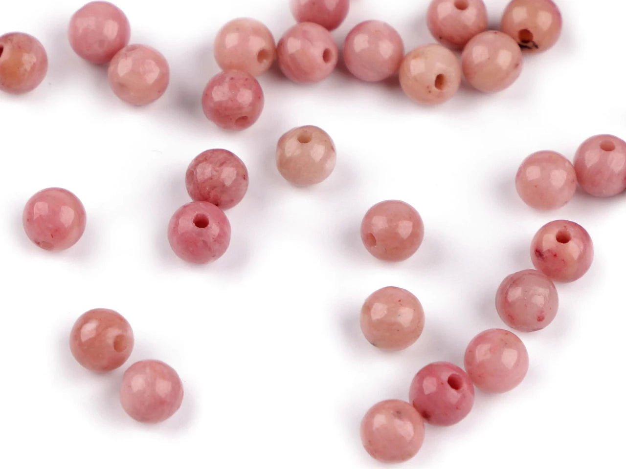 Perles en pierre naturelle – Rhodonite 4 mm (teinte rose) | 96 pcs.