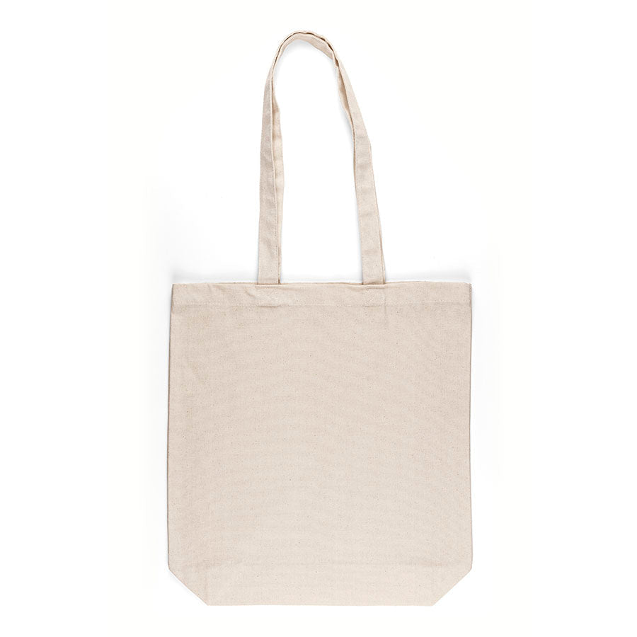 Image d’un sac en tissu en coton naturel avec longues anses 38 x 42 + 10 cm 220 g/m² – disponible chez Šarlotes audumi