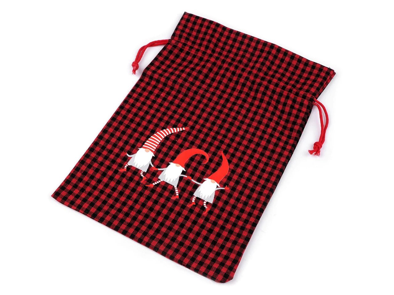 Image d’un sac cadeau en coton «Lutins» 20 × 30 cm – disponible en ligne chez Šarlotes audumi