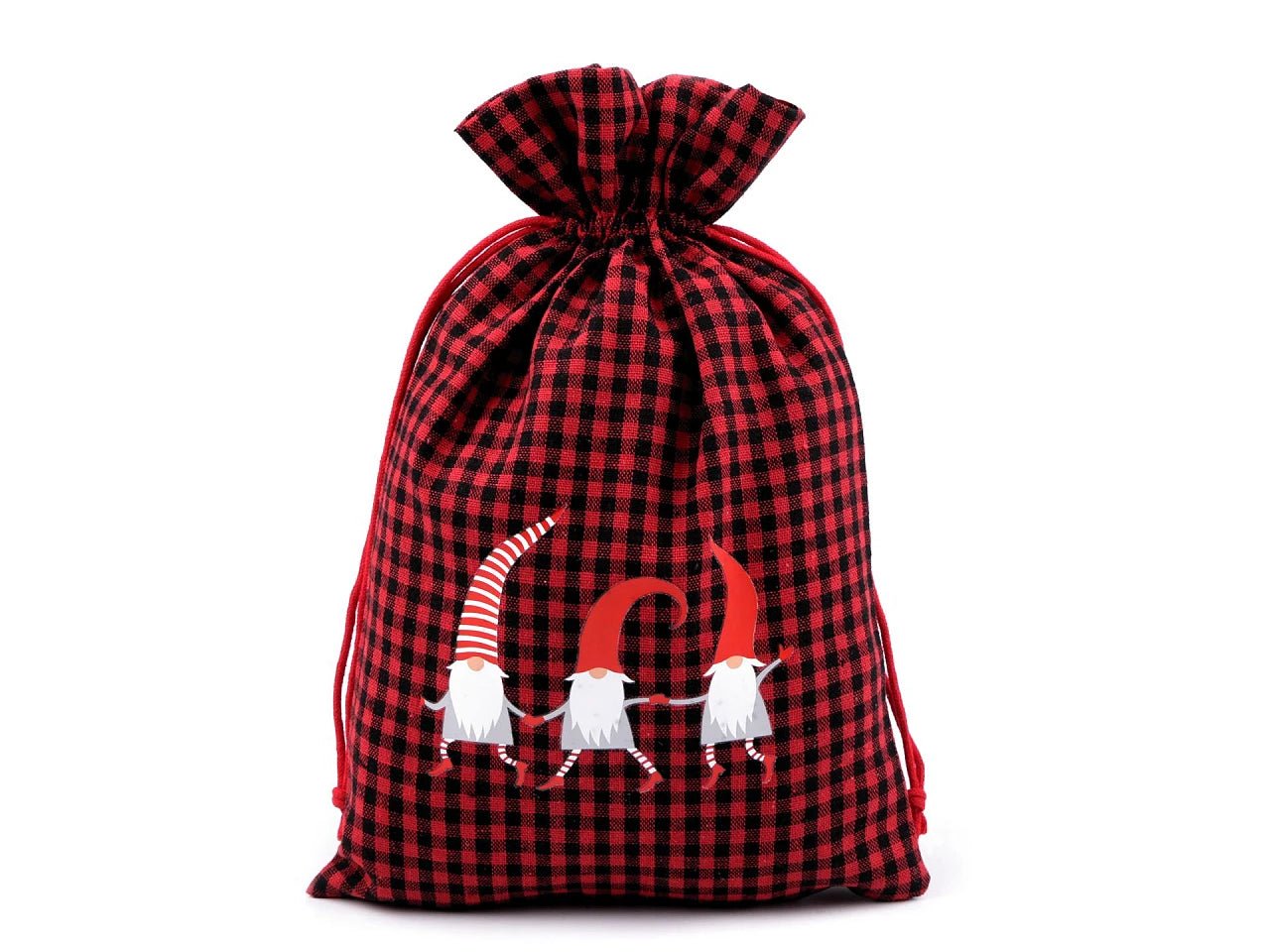Image d’un sac cadeau en coton «Rūķi» 20 × 30 cm – disponible en ligne chez Šarlotes audumi