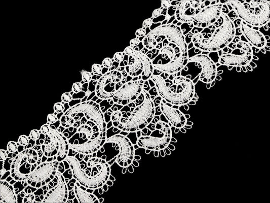 Bild mit dekorativer Spitze 65 mm, milchweiß / Off White – online erhältlich bei Šarlotes audumi