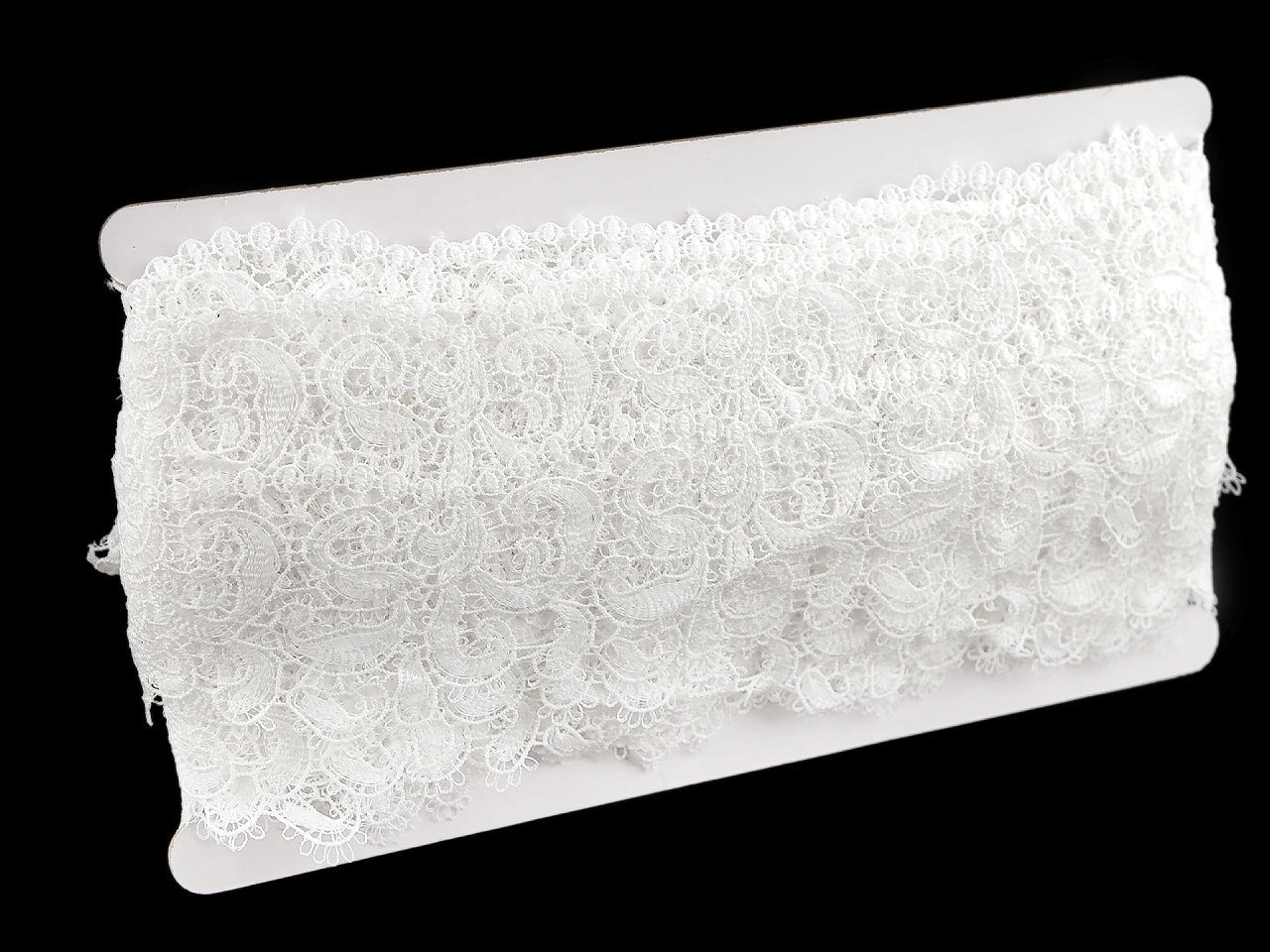 Bild mit dekorativer Spitze 65 mm, milchweiß / Off White – online erhältlich bei Šarlotes audumi
