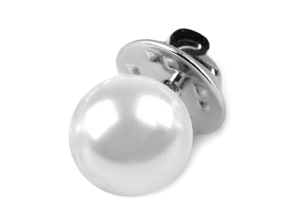 Image d'une broche/bouton décorative en perles | Ø10 mm – disponible chez Šarlotes audumi