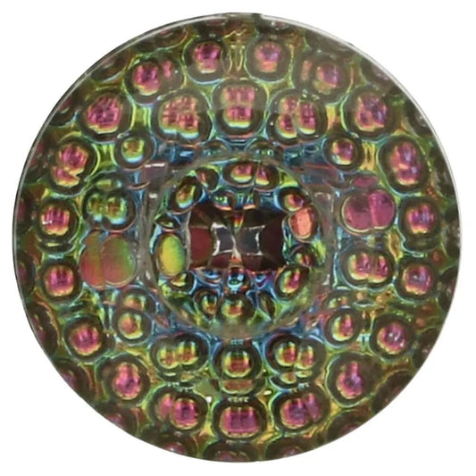 Attēls ar Dekoratīva poga ar daudzkrāsainu slīpētu mozaīkas rakstu 16 mm – pieejams internetā Šarlotes audumi