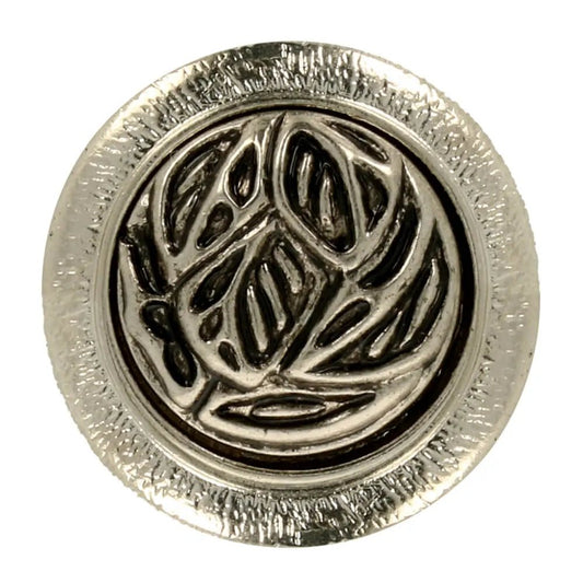 Image avec bouton décoratif à motif cœur - noir argenté – disponible en ligne chez Šarlotes audumi