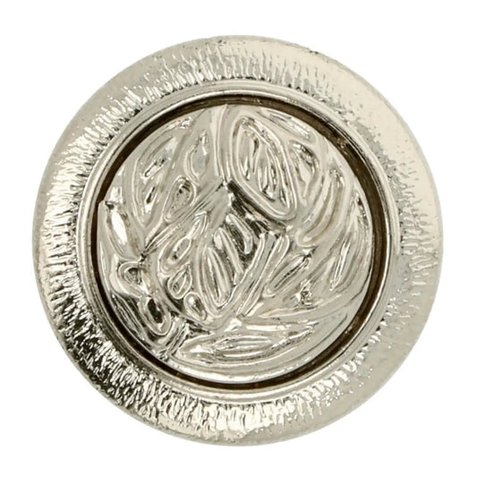 Image d’un bouton décoratif avec motif cœur - argenté – disponible en ligne chez Šarlotes audumi