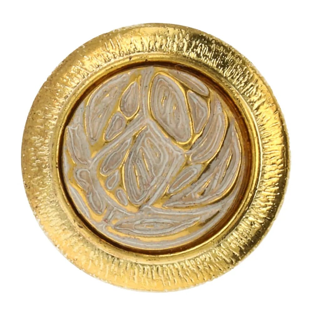 Bouton décoratif avec élément en forme de cœur - doré – disponible en ligne chez Šarlotes audumi