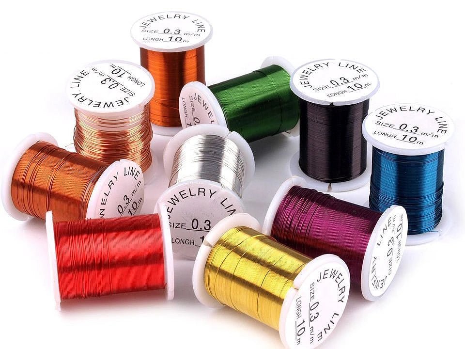 Image de fil de cuivre décoratif Ø 0,3 mm – 10 m – disponible chez Šarlotes audumi
