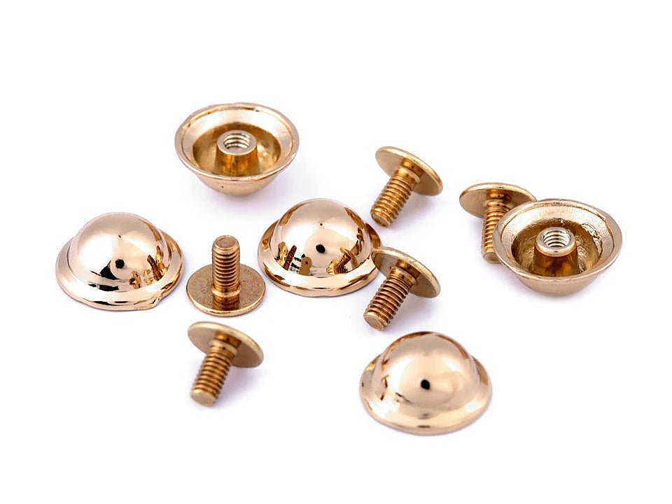 Decorative screw rivets / bag feet Ø13 mm (pack of 5) - gold