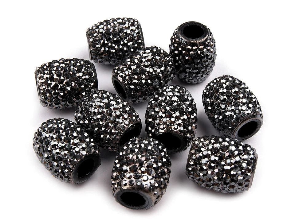 Image de perles décoratives brillantes avec grand trou 13×15 mm – disponible chez Šarlotes audumi