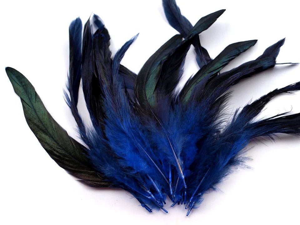Image de plumes de poule décoratives 6–20 cm, 20 pièces, en plusieurs teintes – disponible chez Šarlotes audumi