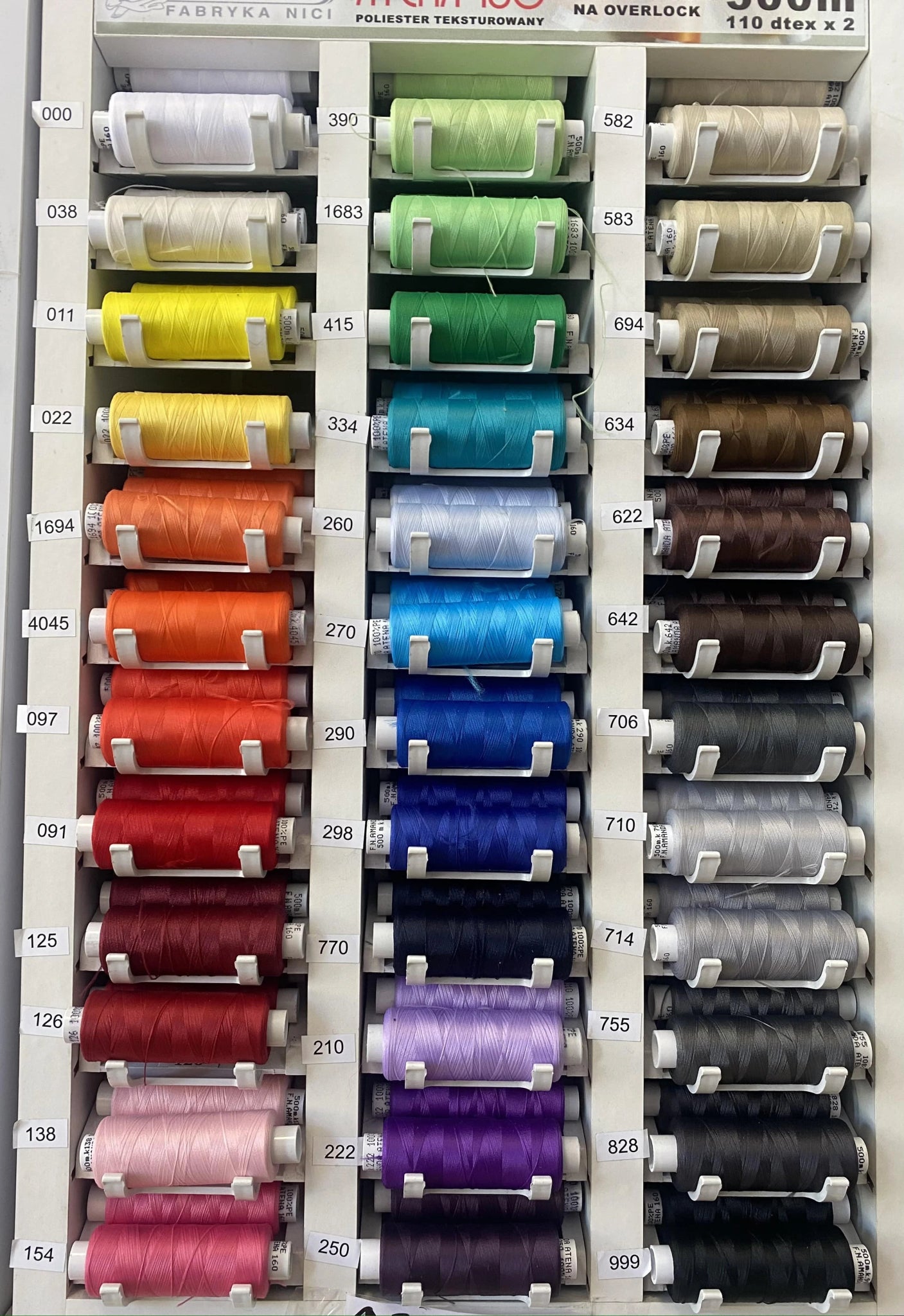 Diega spool for stretch fabrics Amanda Atena No. 160 500m-1683