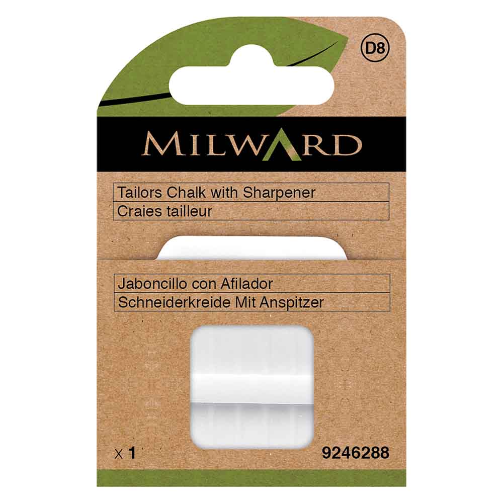 Craie de tailleur avec taille-crayon Milward (blanc)