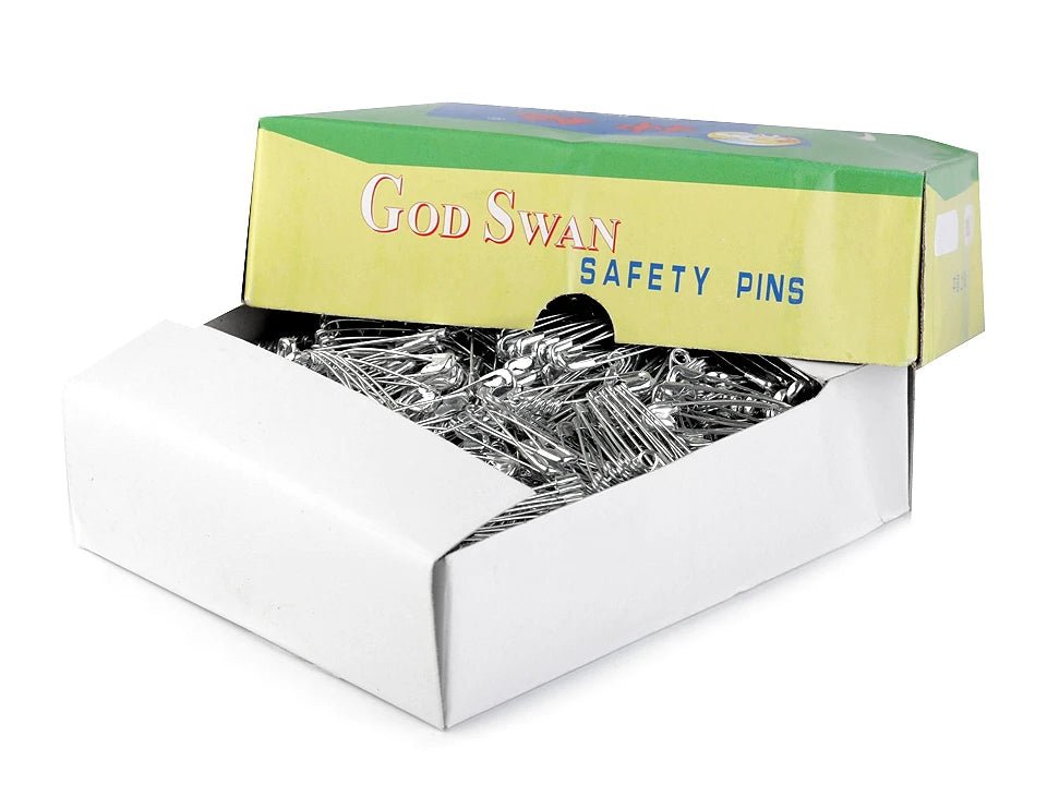 Safety pins, paper clips 28 mm - silver (pack of 50)