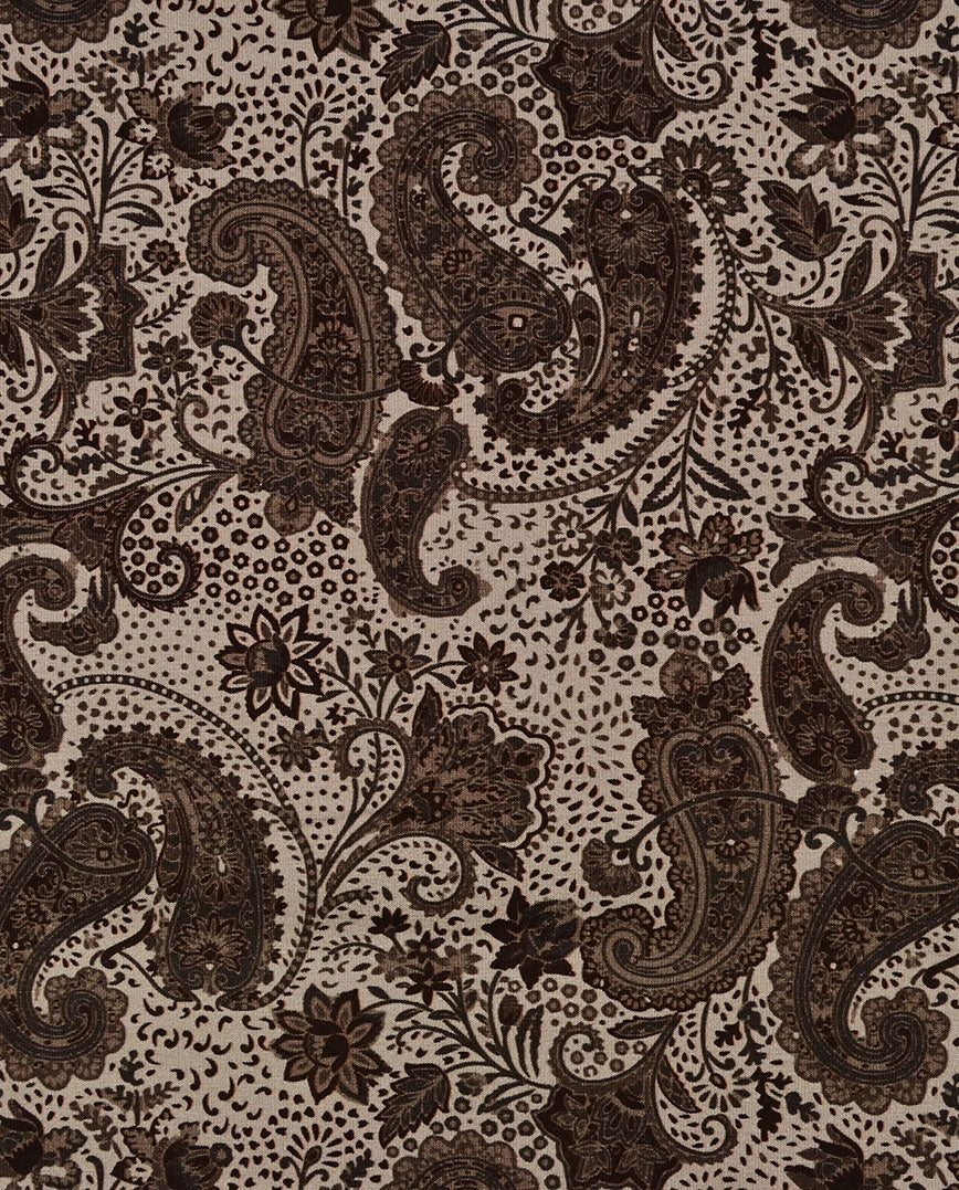 Jersey en coton, motif élégant brun