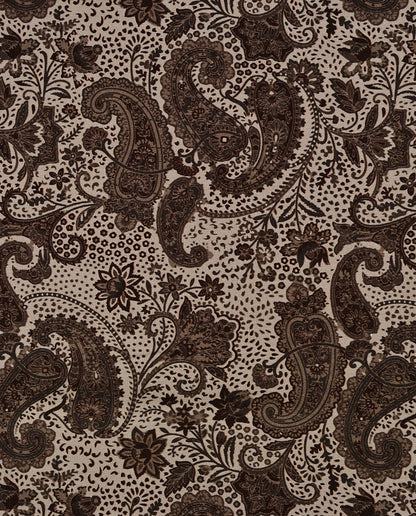 Jersey en coton, motif élégant brun
