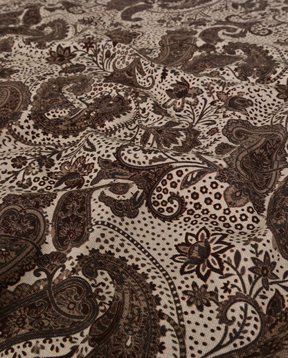Jersey en coton, motif élégant brun