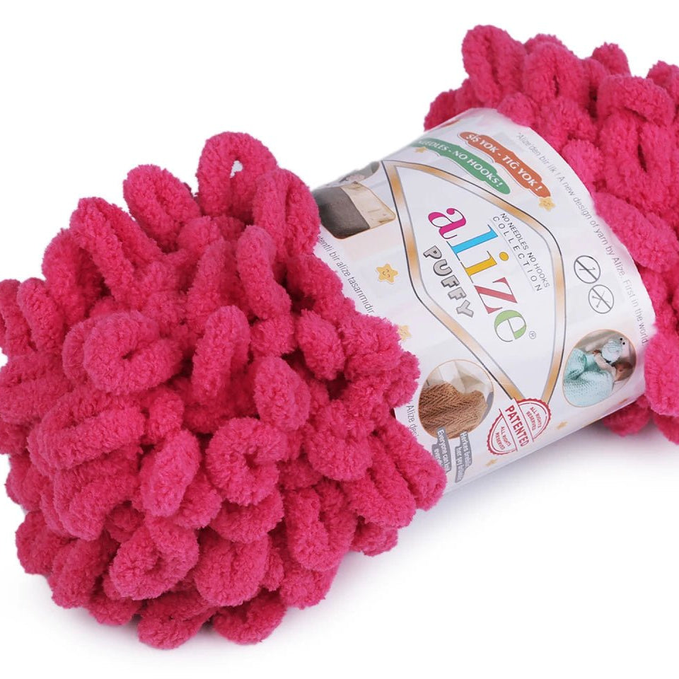Fil Alize Puffy rose vif 9 m 100 g #149