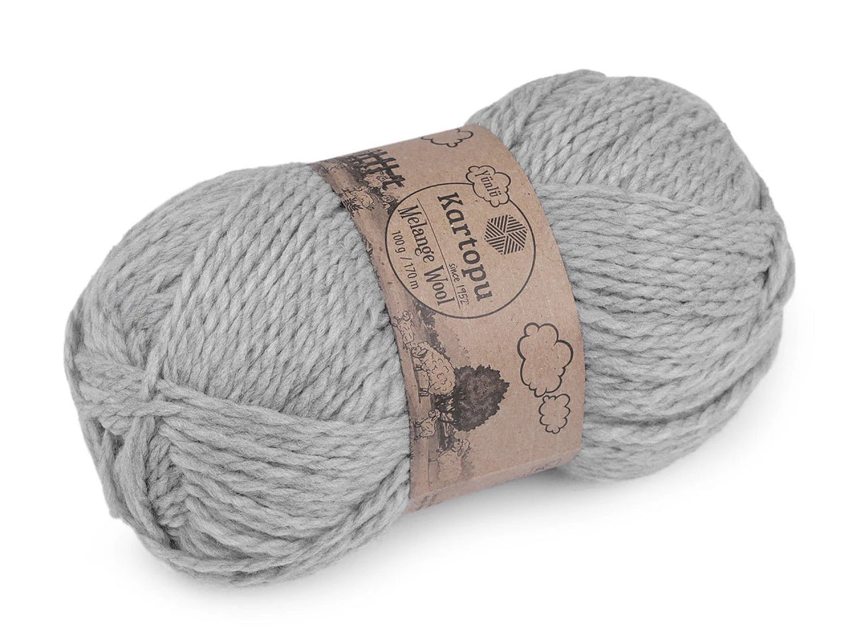 Image avec fil de laine KARTOPU MELANGE WOOL 100 g / 170 m – disponible en ligne chez Šarlotes audumi