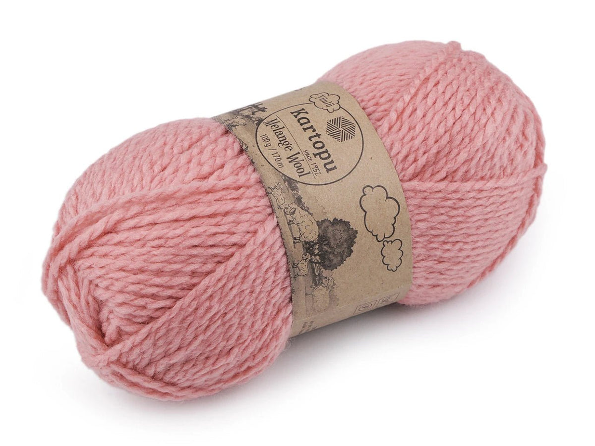 Image avec fil de laine KARTOPU MELANGE WOOL 100 g / 170 m – disponible en ligne chez Šarlotes audumi