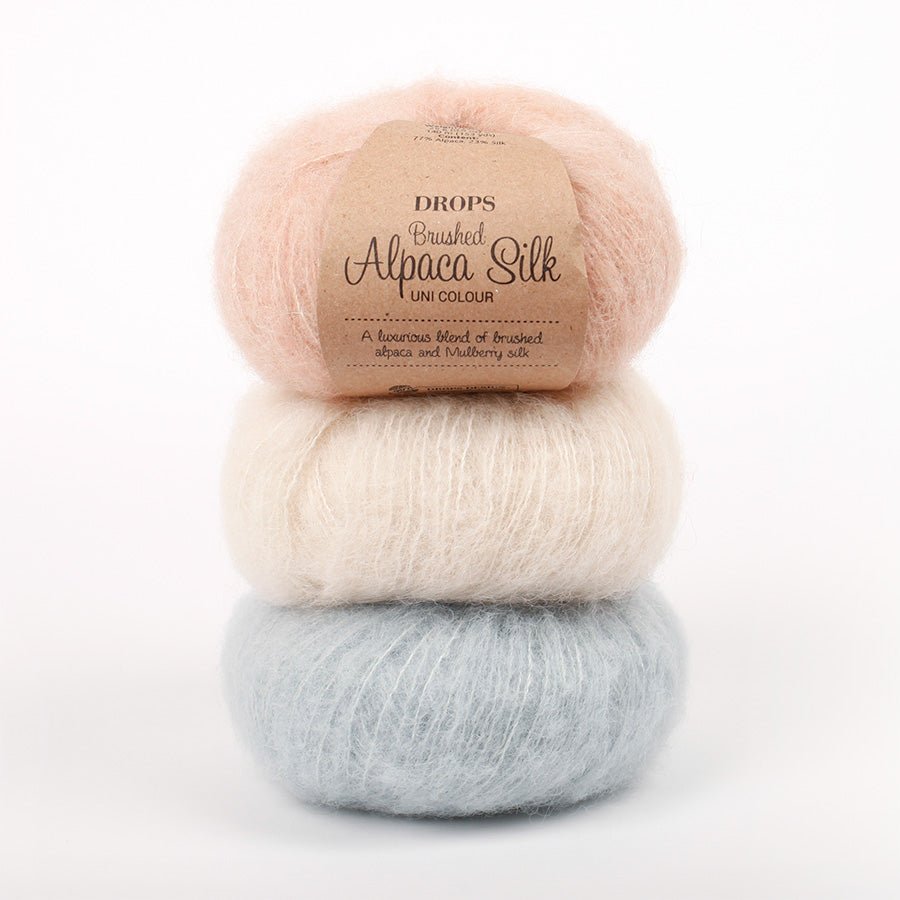 Image of DROPS Brushed Alpaca Silk yarn - 25 g / 140 m – available at Šarlotes audumi