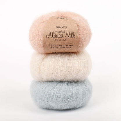 Image of DROPS Brushed Alpaca Silk yarn - 25 g / 140 m – available at Šarlotes audumi