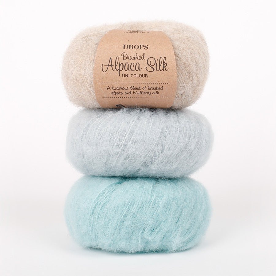 Image with DROPS Brushed Alpaca Silk yarn - 25 g / 140 m – available at Šarlotes audumi