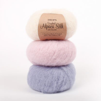 Image of DROPS Brushed Alpaca Silk yarn - 25 g / 140 m – available at Šarlotes audumi