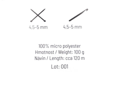 Attēls ar Dzijas Emily - plīša dzija - 100g / 120 m – pieejams Šarlotes audumi