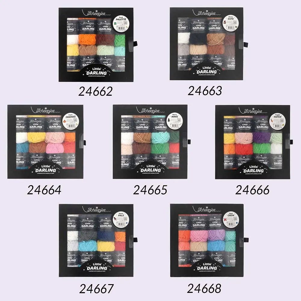 Attēls ar Dzijas komplekts Scheepjes Little Darling krāsu komplekts 8×25g – Farm Friends 24665 – pieejams Šarlotes audumi