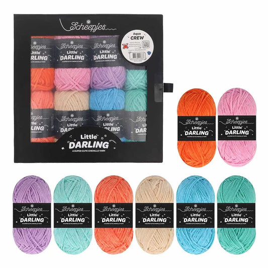 Attēls ar Dzijas komplekts Scheepjes Little Darling krāsu komplekts 8×25g – Farm Friends 24668 – pieejams Šarlotes audumi