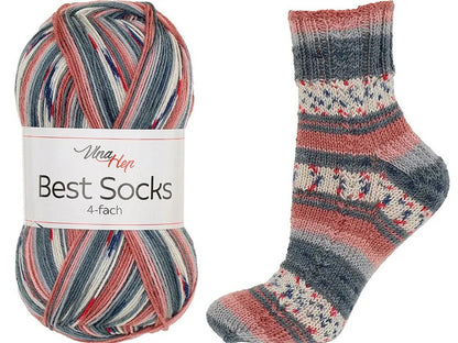 Image of Vlna Hep Best Socks yarn - 100g / 420m – available at Šarlotes audumi