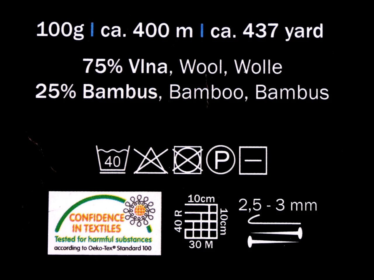 Attēls ar Dzijas VlnahHep Bamboo Socks - 100g / 400m – pieejams Šarlotes audumi