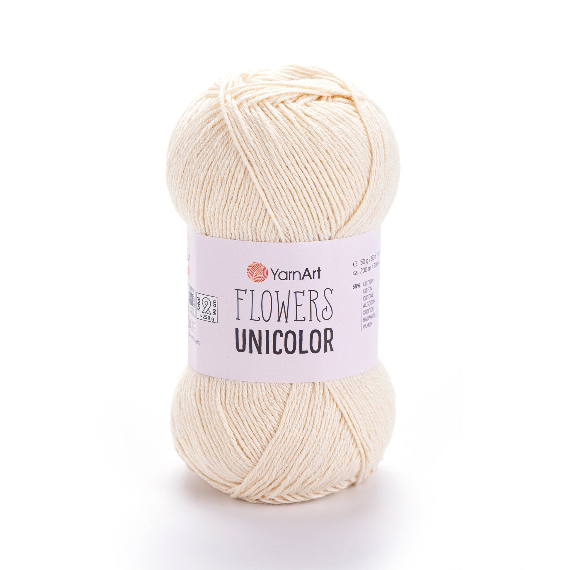 Image du fil YarnArt Flowers unicolore - 50g / 200m – disponible chez Šarlotes audumi