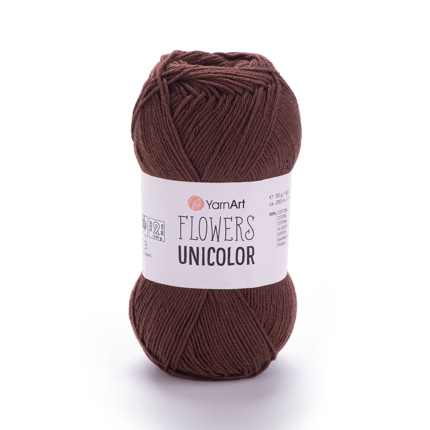 Image avec fil YarnArt Flowers unicolore - 50g / 200m – disponible chez Šarlotes audumi