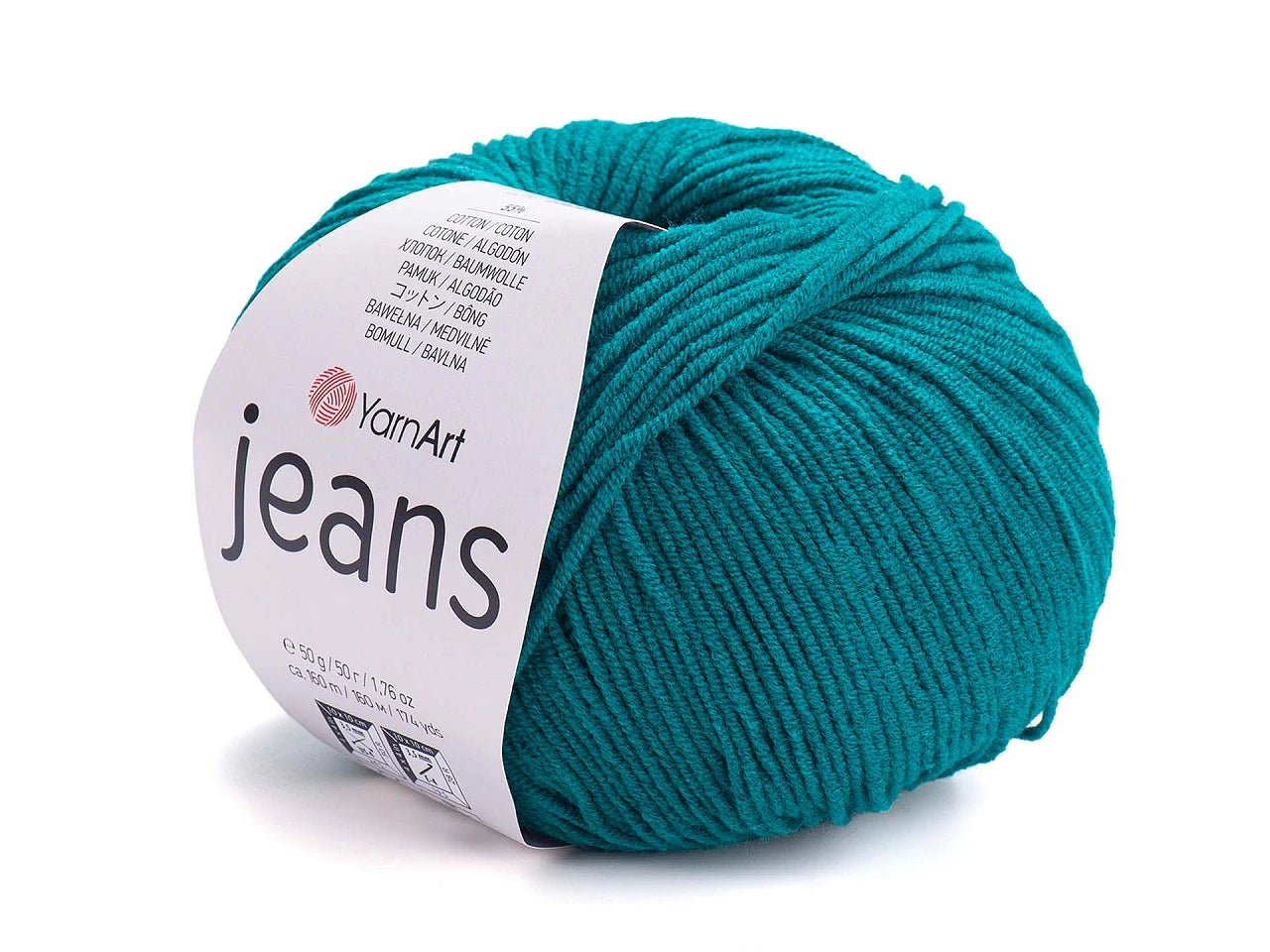Image du fil YarnArt Jeans - 50g / 160m – disponible chez Šarlotes audumi