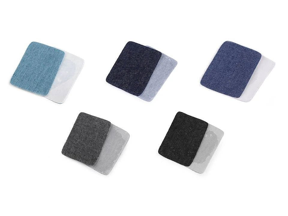 Image of iron-on denim patch 5.3 × 7.9 cm, set of 2 pcs. – available online at Šarlotes audumi