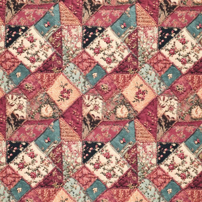 Image of denim rose patchwork cotton twill 295 g/m² – available at Šarlotes audumi