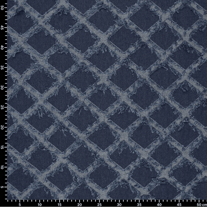 Image de tissu denim avec élasthanne, franges décoratives, 360 g/m² – disponible chez Šarlotes audumi
