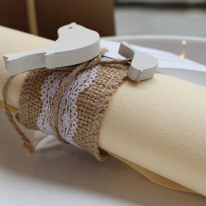 Jute ribbon with lace | 50 mm and 60 mm