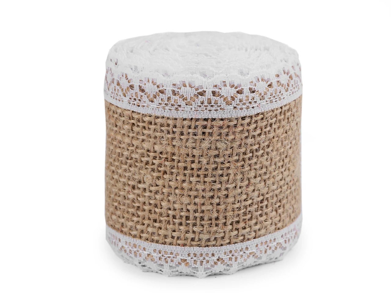 Jute ribbon with lace | 50 mm and 60 mm