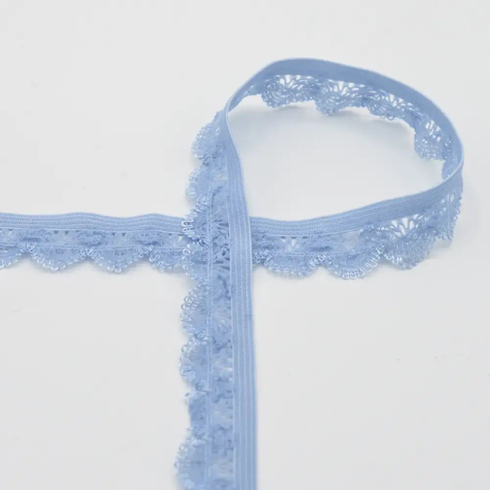Image avec élastique, dentelle 2 cm - bleu clair – disponible chez Šarlotes audumi