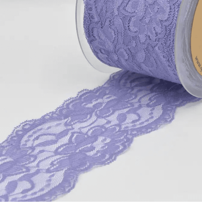 Image of Elastic lace 10 cm - lilac – available at Šarlotes audumi