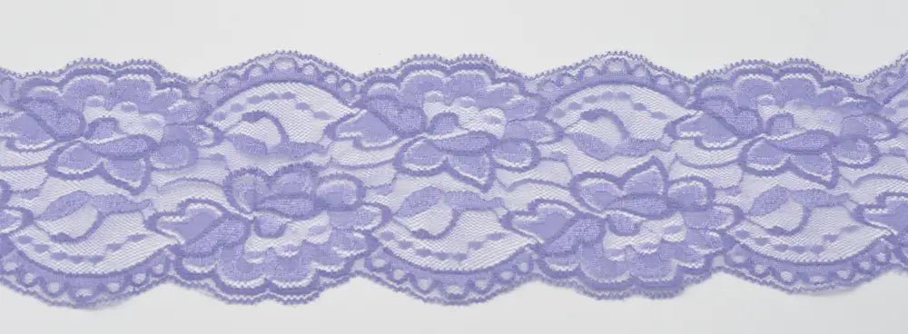 Image of elastic lace 10 cm - lilac - available at Charlotte's Fabrics