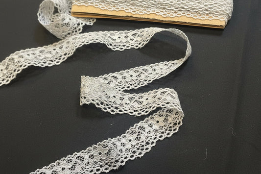 Dentelle élastique grise 2 cm – disponible en ligne chez Charlotte Tissus